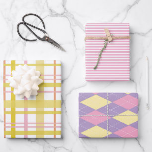 Juego de hojas planas de papel de ajuste de 3