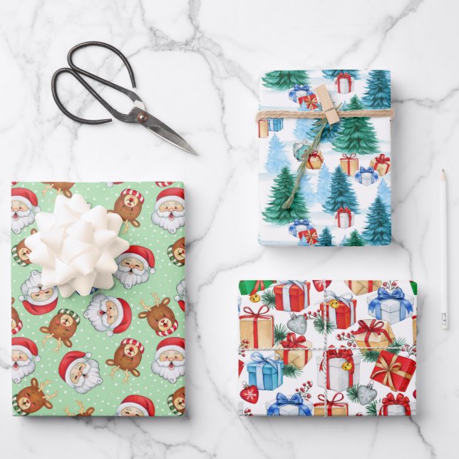 Juego de hojas planas de papel de ajuste de 3 (Anverso)