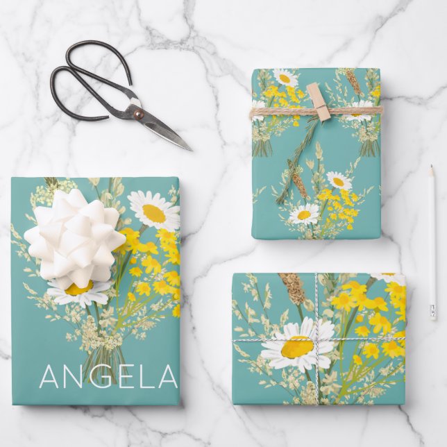 Juego de hojas planas de papel de ajuste de 3 (Anverso)