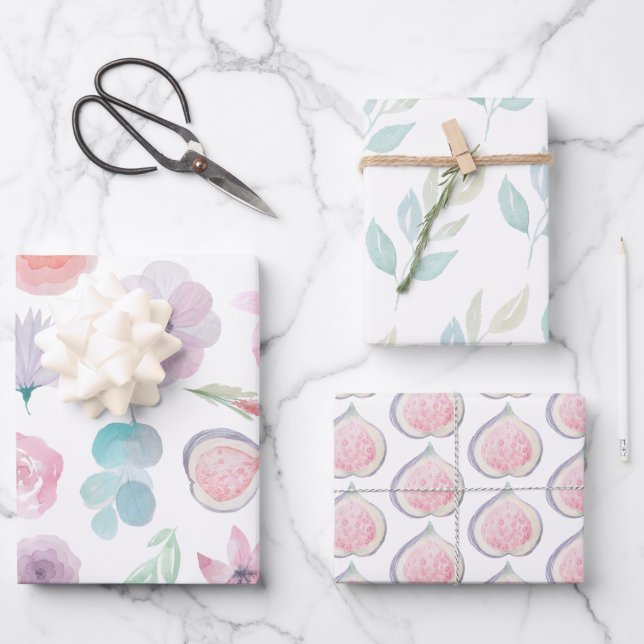 Juego de hojas planas de papel de ajuste de 3 (Anverso)