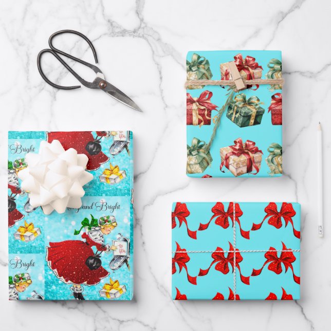 Juego de hojas planas de papel de ajuste de 3 (Anverso)