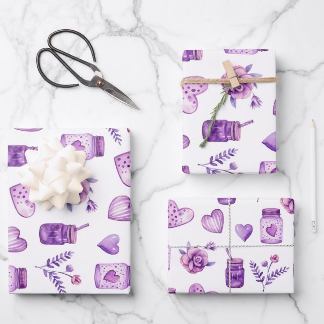 Juego de hojas planas de papel de ajuste de 3 (Anverso)