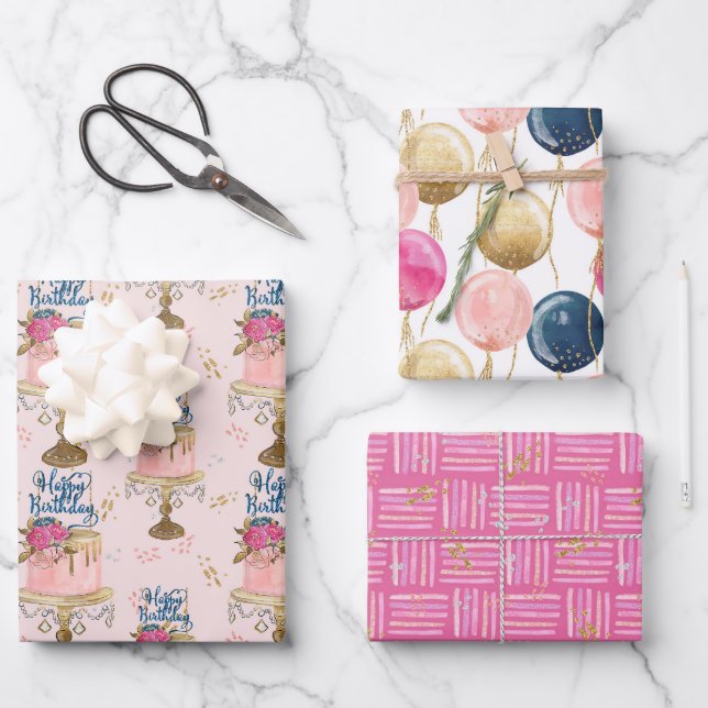 Juego de hojas planas de papel de ajuste de 3 (Anverso)