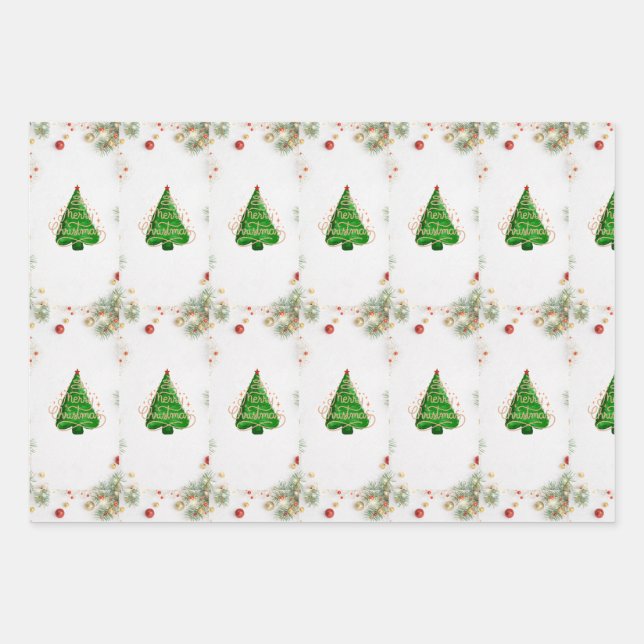 Juego de hojas planas de papel de ajuste de 3 (Anverso)