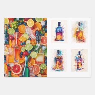 Juego de hojas planas de papel de ajuste de 3