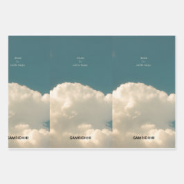 Juego de hojas planas de papel de ajuste de 3