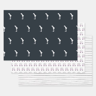 Juego de hojas planas de papel de ajuste de 3