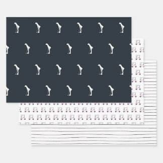 Juego de hojas planas de papel de ajuste de 3