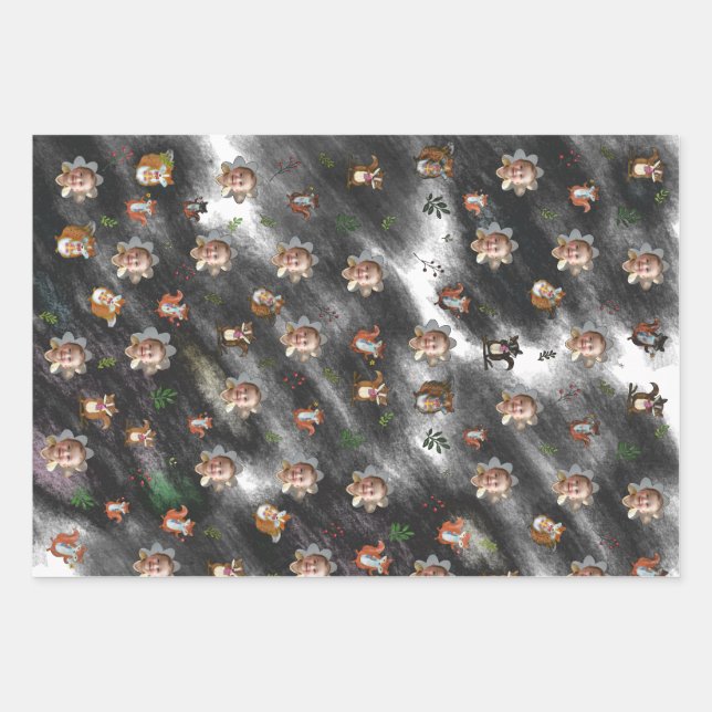 Juego de hojas planas de papel de ajuste de 3 (Anverso)