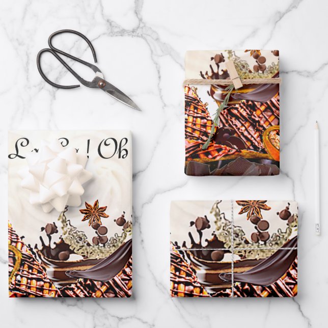 Juego de hojas planas de papel de ajuste de 3 (Anverso)