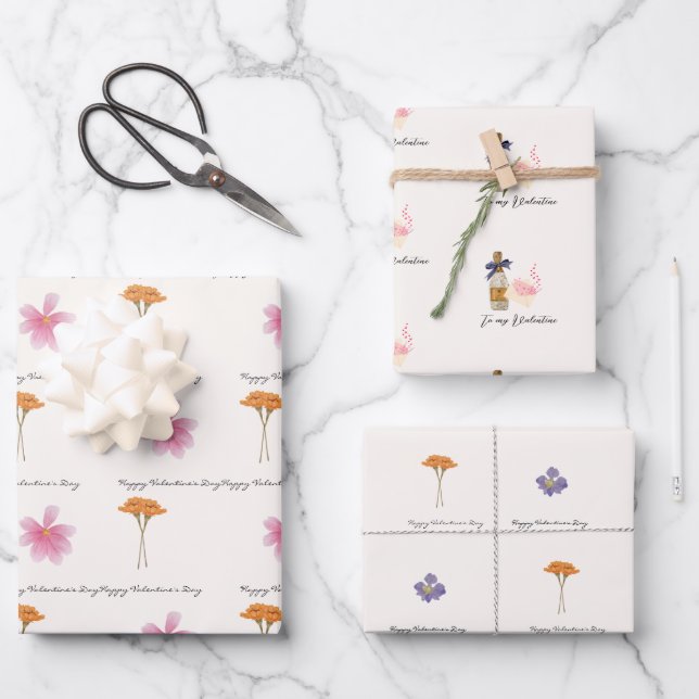 Juego de hojas planas de papel de ajuste de 3 (Anverso)