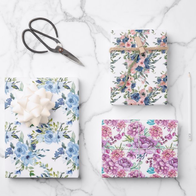 Juego de hojas planas de papel de ajuste de 3 (Anverso)