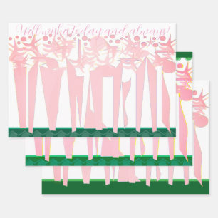 Juego de hojas planas de papel de ajuste de 3