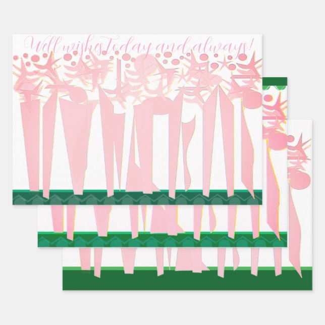 Juego de hojas planas de papel de ajuste de 3 (Set)