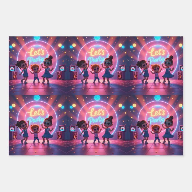 Juego de hojas planas de papel de ajuste de 3 (Anverso)