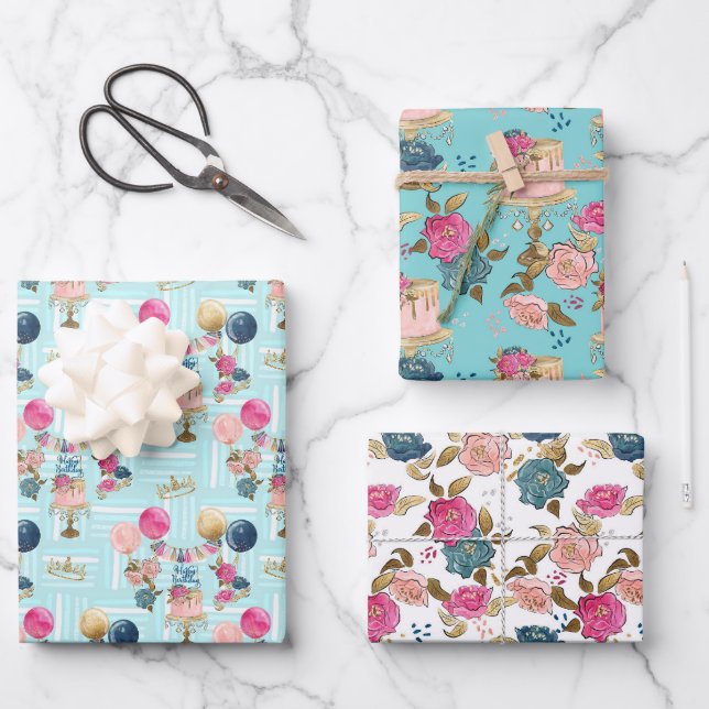 Juego de hojas planas de papel de ajuste de 3 (Anverso)