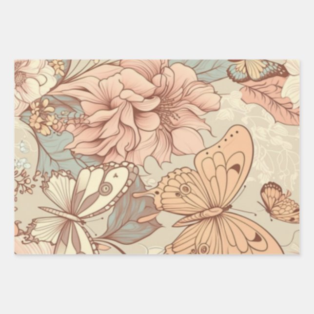 Juego de hojas planas de papel de ajuste de 3 (Anverso 2)