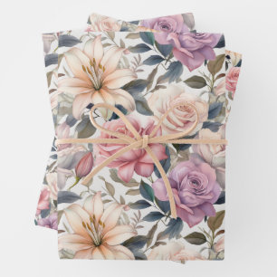 Juego de hojas planas de papel de ajuste de 3