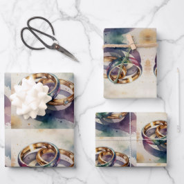 Juego de hojas planas de papel de ajuste de 3