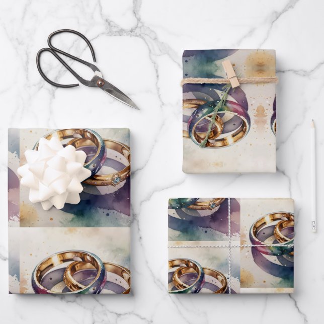 Juego de hojas planas de papel de ajuste de 3 (Anverso)