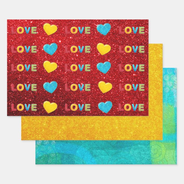 Juego de hojas planas de papel de ajuste de 3 (Set)