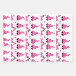 Juego de hojas planas de papel de ajuste de 3