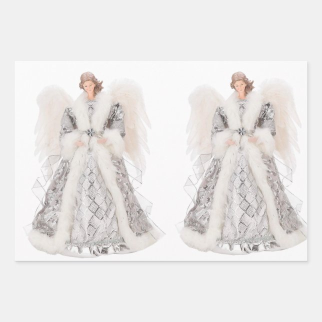 Juego de hojas planas de papel de ajuste de ángele (Anverso)