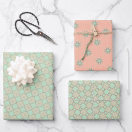 Juego de hojas planas de papel de ajuste de colore