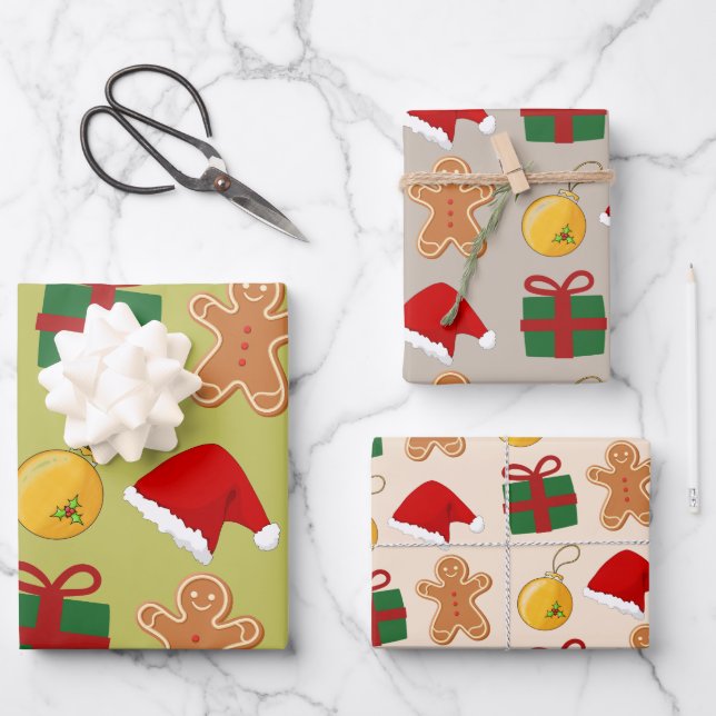 Juego de hojas planas de papel de envolvimiento de (Anverso)