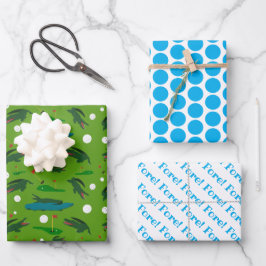 Juego de hojas planas de papel de envolvimiento de