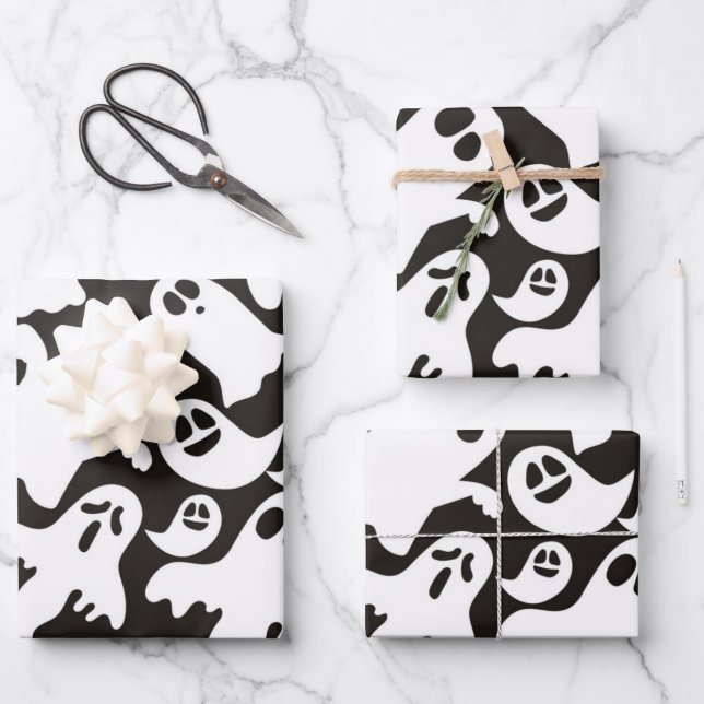 Juego de hojas planas de papel de envolvimiento de (Anverso)