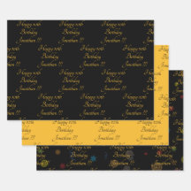 Juego de hojas planas de papel de envolvimiento de