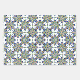 Juego de hojas planas de papel de envolvimiento de