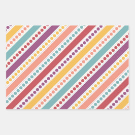 Juego de hojas planas de papel de envolvimiento de