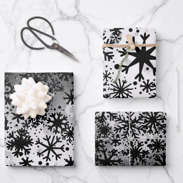 Juego de hojas planas de papel de regalo de Navida (Anverso)