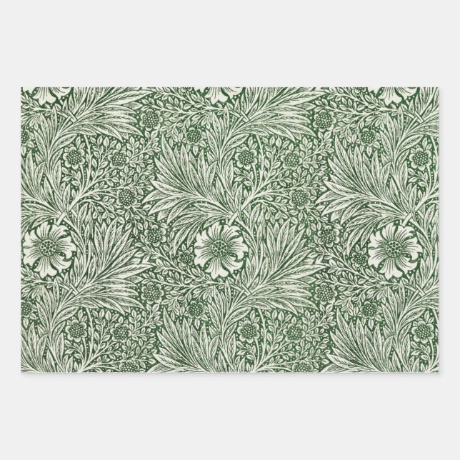 Juego de hojas planas de papel de William Morris (Anverso)