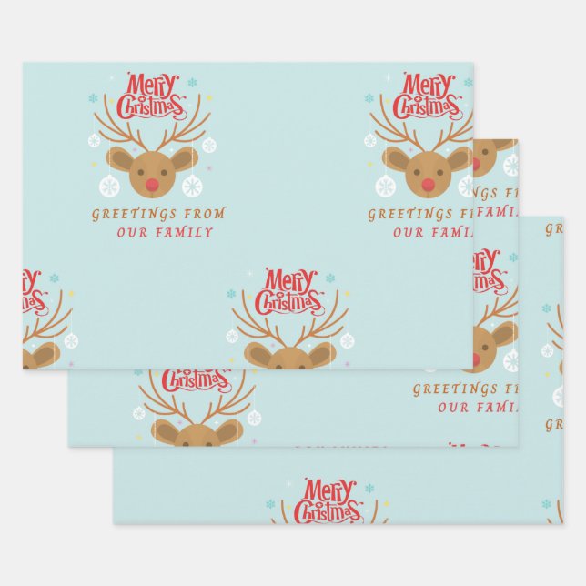 Juego de hojas planas de papel envuelto de 3 (Set)