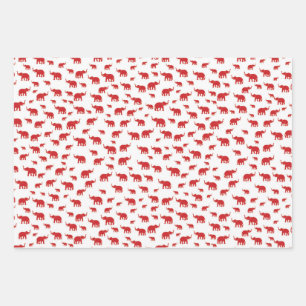 Juego de hojas planas de papel envuelto de 3