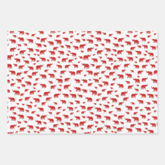 Juego de hojas planas de papel envuelto de 3