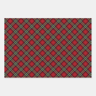 Juego de hojas planas de papel envuelto de 3