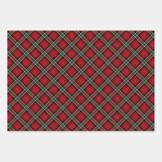 Juego de hojas planas de papel envuelto de 3