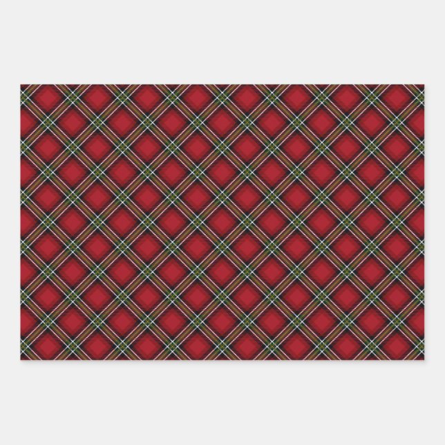 Juego de hojas planas de papel envuelto de 3 (Anverso)