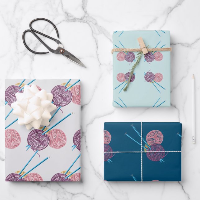 Juego de hojas planas de papel para envolver la ag (Anverso)