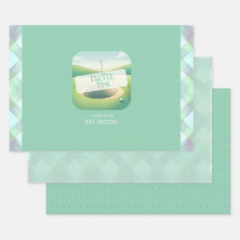 Juego de hojas planas de papel para envolver temas