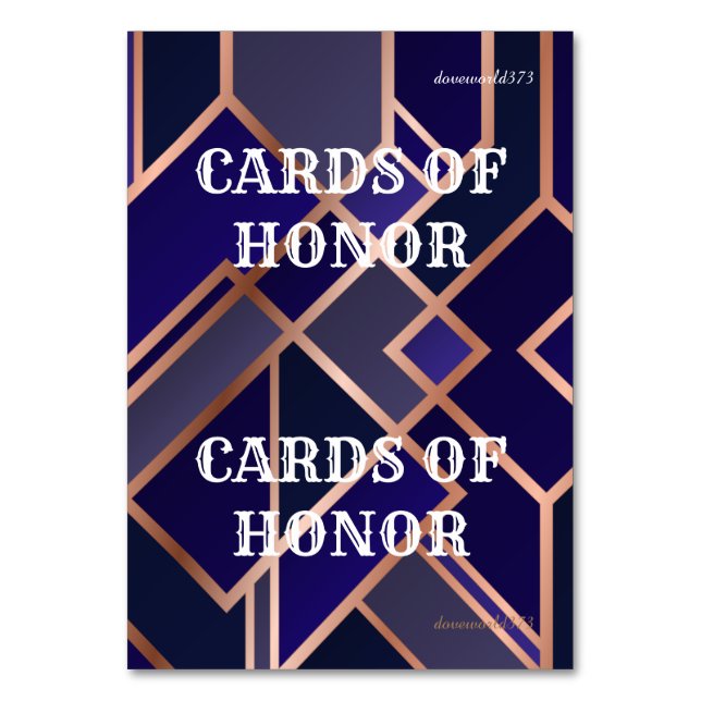 Juego de honor de tarjetas (Anverso)