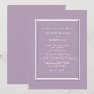 Juego de Invitación a la Boda Púrpura Oscura Pinta
