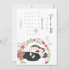 Juego de Invitación de Boda con Tarjeta de "Guarde