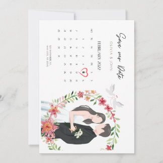 Juego de Invitación de Boda con Tarjeta de "Guarde