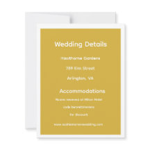 Juego de Invitación de Boda de Acrílico Dorado Ele