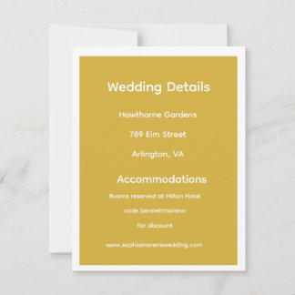Juego de Invitación de Boda de Acrílico Dorado Ele